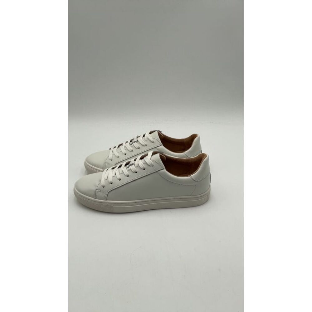 Quince White Low-Top Leather Sneakers with Tan Lining NWT